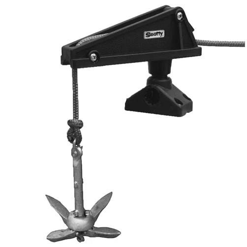 Scotty #276 Anchor Lock w/ #241 Side Deck Mount, Black