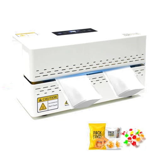 Eurannit Heat Sealer Machine, Automatic Continuous Band Sealer with Digital Temperature Control, Horizontal Bag Sealer for Packing Bags, Desktop White