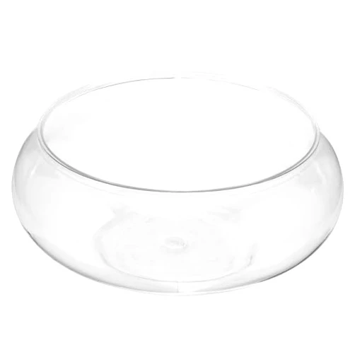 Musaner Clear Fish Bowl Vase Bubble Bowl Round Shallow Planter Plastic Container Fish Bowl Aquatic Plant Pot Daffodil Pot Hydroponic Planter Fish Tank Aquarium Bowl