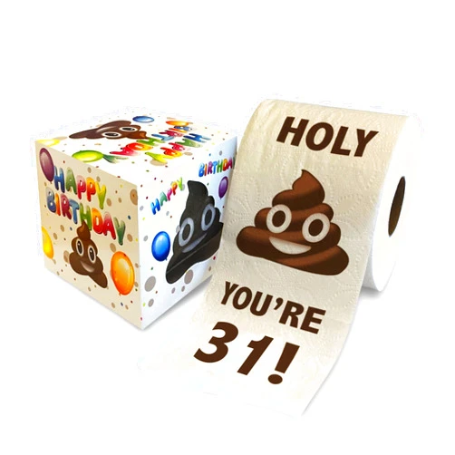 Printed TP Holy You're 31 Birthday Toilet Paper Gag Gift - 31st Bday Party Funny Birthday Gift Joke Toilet Paper Prank, Novelty Unique Birthday Presents for Men, Women, Family, Friends - 500 Sheets