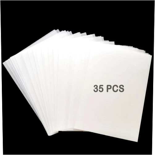 Beyoslf Heat Shrink Plastic Sheets, 35 Pcs Shrink Paper Film Sheets Blank Shrink Art Film Paper Sanded Shrinky Art Plastic Paper Crafts Kids Creative Craft DIY Keychains Earrings (7.9X5.7inch)