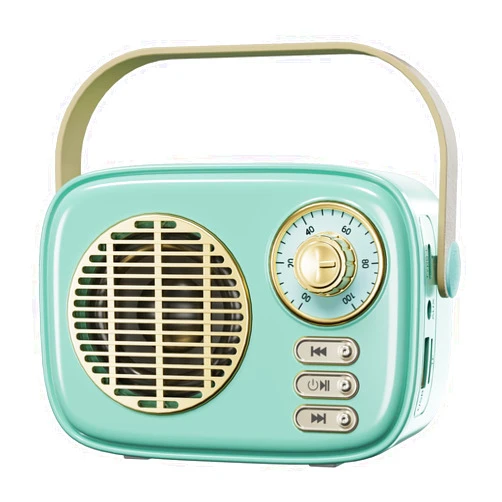 Aipidmaga Retro Bluetooth Speaker,Vintage Decor,Mini Wireless Bluetooth Speaker,Gifts for Teenage Girls Women,Cute Portable Old Fashion Style for Kitchen Desk Bedroom Office Party (Blue)