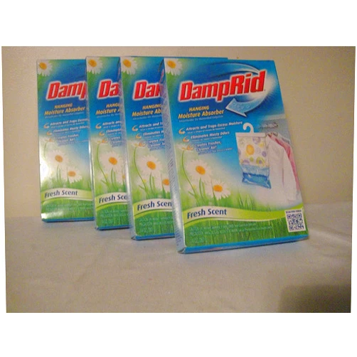 DampRid Damp Rid Hanging Moisture Absorber Fresh Scent Bag, 14 Ounce (Pack of 4)
