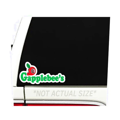 Seek racing GAPPLEBEES TURBO PRINTED DECAL STICKER COOL FUNNY JOKE MEMES RACECAR