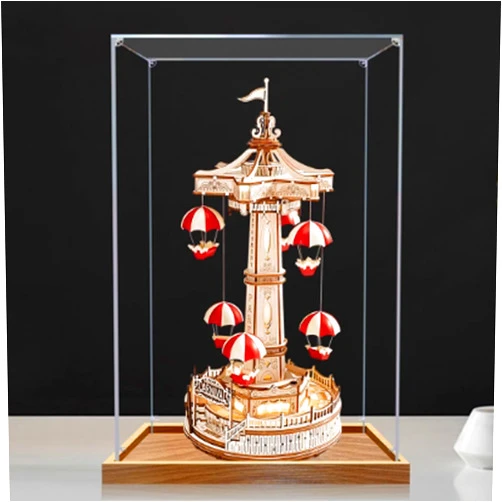 HAIWENFEIQI Acrylic Display Box for Lego Starwish Parachute Model, Transparent Dustproof Display Box, Compatible with Lego Starwish Parachute Model Construction kit (Model Not Included) (3mm)
