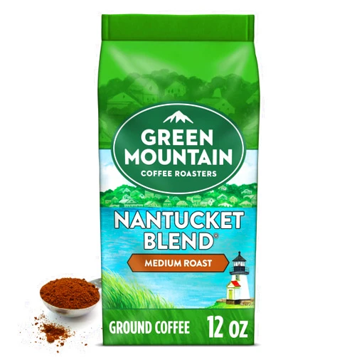 Green Mountain Coffee Roasters, Nantucket Blend, Fair Trade Certified, Ground Coffee, Medium Roast, Bagged 12oz.