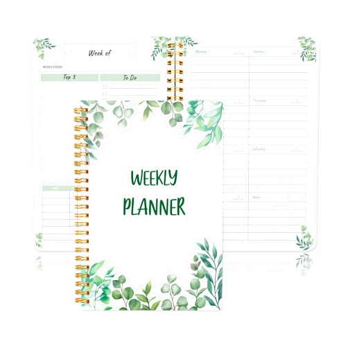 KAICN Undated Weekly Planner, A5 To Do List Notebook, Weekly Goals Planner, Habit Tracker Journal for Home and Work, 5.7 x 8.0 in, Green