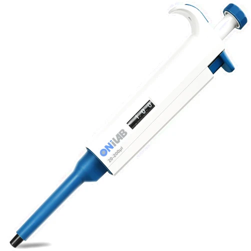 ONiLAB 20-200ul High-Accurate Single-Channel Manual Adjustable Variable Volume Pipettes, Autoclavable, 7010101009
