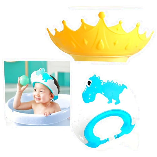 Svfbnb 2 Pack Shower Cap Shield for Kids, Adjustable Baby Hair Washing Shield, Visor Hat for Eye and Ear Protection for 1-5 Years Old Children, Shampoo Cap Protect Baby Eyes