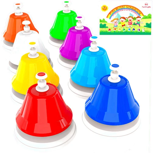 TantivyBo Desk Bells, Rainbow Diatonic Hand Bells for Kids with 17 Songbook, Toddler Preschool Musical Learning Toys, Boys & Girls Birthday Gift for 3-Year-Old and Over by TantivyBo