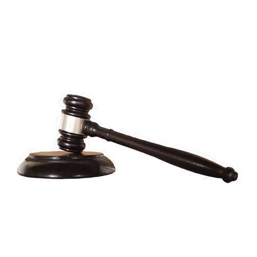 Tiberham Wood Gavel and Sound Block Set, Tiberham Handcrafted Wooden Gavel with Round Block for Judge Lawyer Student Auction Sale - Dark