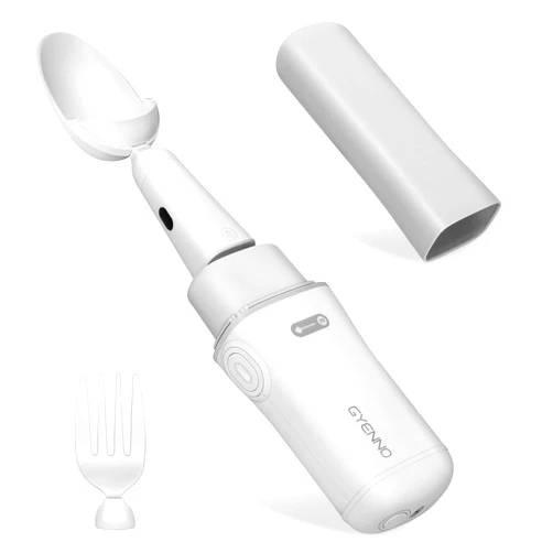 GYENNO Parkinson's Aids Spoon and Fork Kit for Hand Tremors, Arthritis, or Elderly Use 158g Easy to Carry Offsetting 85% Unwanted Tremor Regain Self-Confidence GYENNO