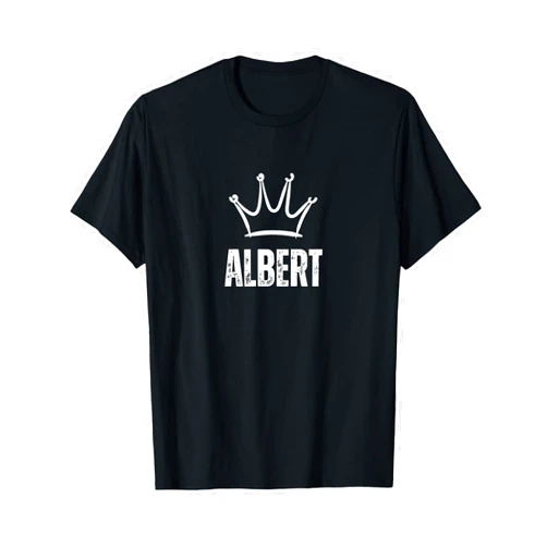Retro Funny First Name Birthday Apparel Gifts King Albert Crown - Custom First Name Birthday #1 Winner T-Shirt