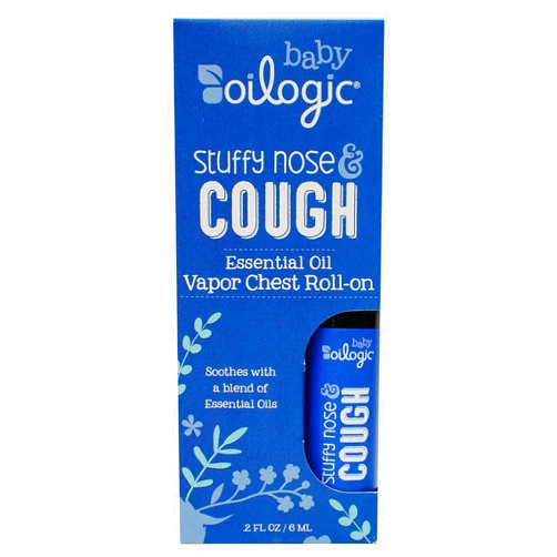 Oilogic Baby Bath Essentials Stuffy Nose and Cough Roll-On for Babies & Toddlers, Essential Oil Breathe Blend - Naturally Soothes with 100% Pure Lavandin, Orange, Eucalyptus Oil - (6 mL)
