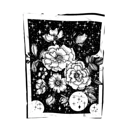 Nitten Flower Moon Flannel Blanket Cozy Soft and Fleece Throw Blankets for Adult Kids Couch Bed Sofa All Seasons Microfiber Decor Gifts 40