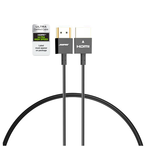 RUIPRO Ultra Thin 8K HDMI 2.1 Certified Cable 3FT, Ultra High Speed 48Gbps, Short HDMI Cable, Support 8K@60Hz 4K@120Hz, Dynamic HDR, eARC, Compatible with PS5/Xbox/HDTV/Blu-ray/Monitor/Projector