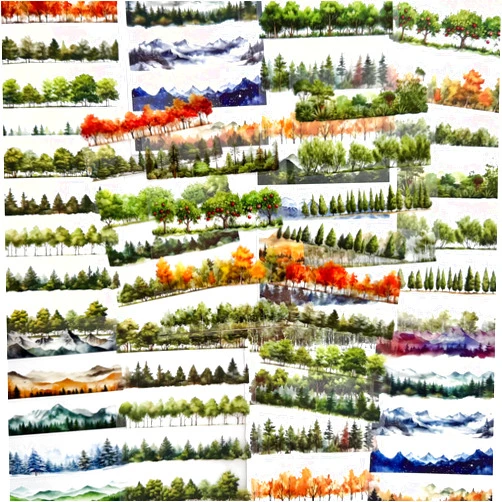 MAXLEAF 20Sheets Pre-Cut Scrapbooks Stickers Books, Nature Mountains Forests Trees Stickers for DIY Craft, Planners, Journal, Notebook, Laptop, Cell Phone, Calendars, Wedding
