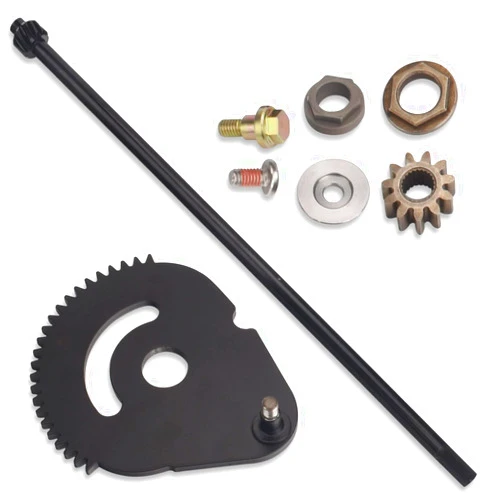 AMTHKNO 738-0919B Steering Shaft and 617-04094 Sector Gear Kit for MTD Troy Bilt 753-04517 738-0919 738-0919A, With 948-0389 710-1309 Steering Rod Cap, Screw and 941-0656A 741-0656A Pinion Gear & Bushing