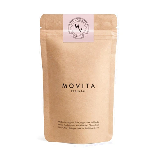Movita Prenatal Multivitamin - During Pregnancy & Breastfeeding, (Refill Pouch) - Fermented Whole Foods, Vitamins and Minerals - Organic, Vegan-Friendly, Gluten-Free, & Non-GMO - 30 Day Supply