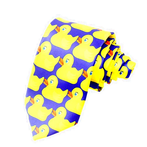 Furtony Bow Tie Necktie Polyester Neckwear Classic Casual Tie Neckcloth Duck Tie Masquerade Cosplay, Yellow, 57x:31.5in./145x8cm