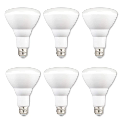 Westinghouse 5221020 BR30 Flood Dimmable Bright White Energy Star LED Light Bulb, Medium Base, 6 Count (Pack of 1), 3000 Kelvin