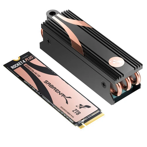 SABRENT Rocket 4 Plus SSD with Heatsink 2TB PCIe Gen 4 NVMe M.2 2280 Internal Solid State Drive, Extreme Speed, Heat Management [SB-RKT4P-HTSP-2TB]