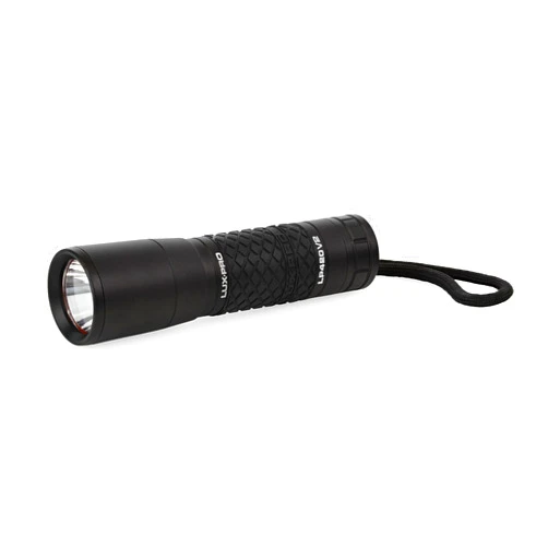 LUXPRO 300 Lumen LED Handheld Flashlight - Feature Enhanced Rubber Grip and Aircraft-Grade Aluminum - Pocket-Sized Camping Accessories with Wrist Lanyard - Batteries Included