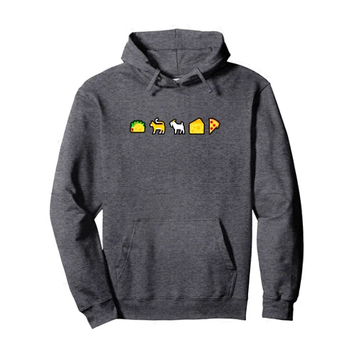Cute Smilie Icons Taco Cat Goat Cheese Pizza Smilie Icon Pullover Hoodie