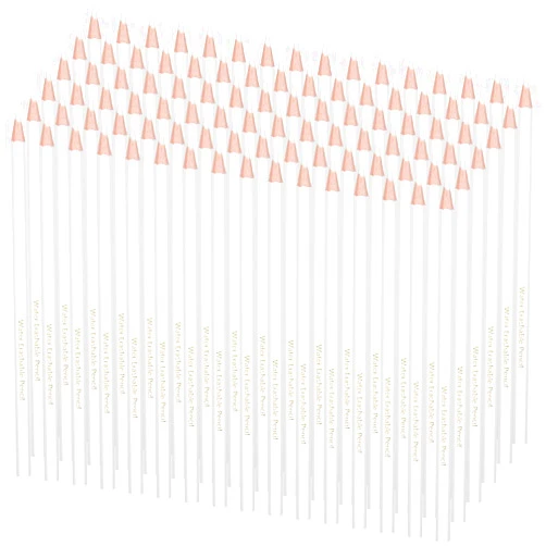 Sabary 48 Pcs White Fabric Pencils for Sewing White Colored Chalk Pencils Water Soluble Tailors Chalk for Fabric Wipe Quilting Pens Sewing Washable Marking Pen for Wedding Bridal Shower Games
