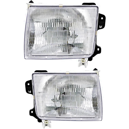 Gold Shrine For Nissan Frontier 1998 1999 2000/Xterra 2000-2001 Headlights Lamps Set Halogen Driver and Passenger Side