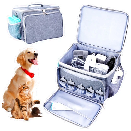 Rsobl Storage Carry Bag for Dog Vacuum Brush,Pet Grooming Supplies Organizer Protective Tote Bag for Dog Hair Vacuum Groomer,Travel Carrying Case for Pet Grooming Kit Dog Grooming Vacuum Holder(Bag Only)