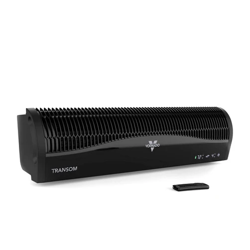 Vornado TRANSOM Window Fan with 4 Speeds, Remote Control, Reversible Exhaust Mode, Weather Resistant Case, Black, Whole Room