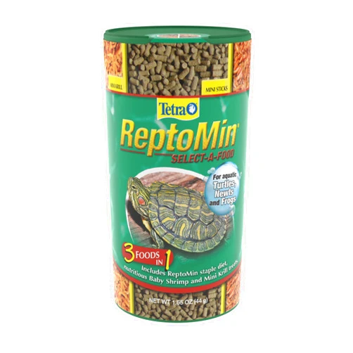 Tetra ReptoMin Select-A-Food 1.55 Ounces, For Aquatic Turtles, Newts And Frogs, Variety Pack