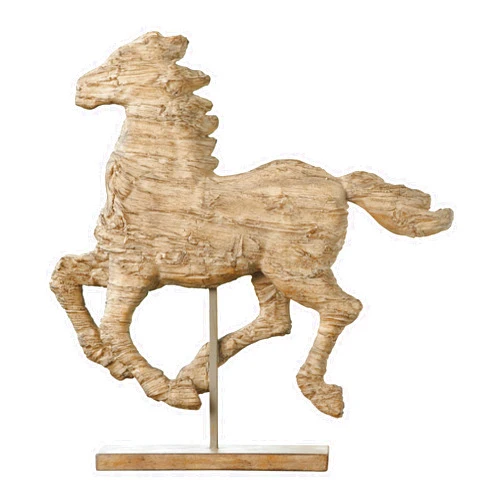 Benzara Benjara BM284976 15 in. Don Horce Accent Figurine for Tabletops, Brown Polyresin - Metal