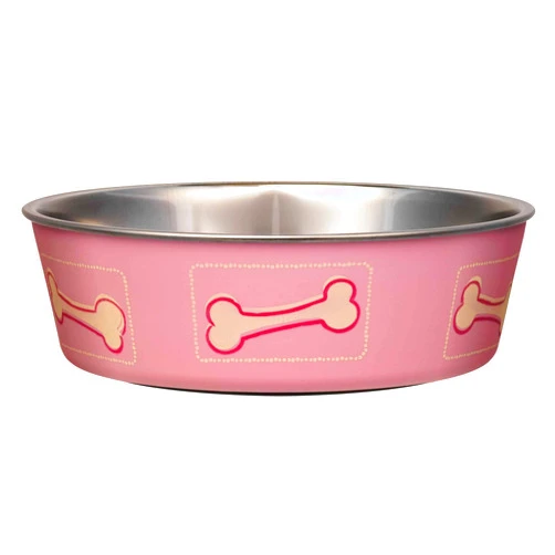 Loving Pets Coastal Bella Bowl for Dogs, Medium, Pink