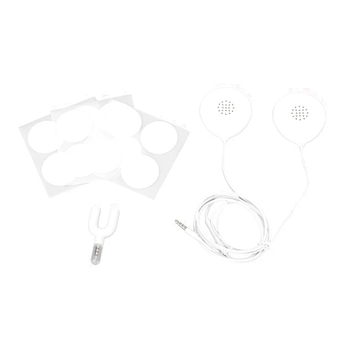 Zerone Prenatal Belly Headphone, Baby Heartbeat Monitor Pregnancy Prenatal Belly Speakers Music Splitter 12 Sticker Prenatal Belly Headphone Pregnancy Headphone for Women Mother White