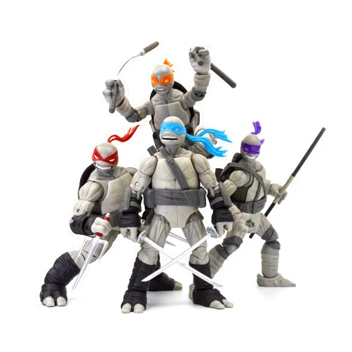 The Loyal Subjects Teenage Mutant Ninja Turtles BST AXN IDW Comic Inspired 'Black & White' 5-inch Action Figure 4-Pack