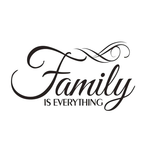 World of Wall Decal Family is Everything Wall Decals Quotes Sayings Words Stickers Art Decor Lettering Vinyl Wall Art Inspirational Home Decor (20 inches Wide x 12 inches high Matte Black)