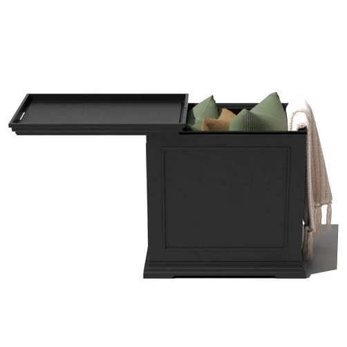 Veradek Brixton Tray Table - 2-in-1 Outdoor Side Table with Storage and Tray for Patio/Porch | Durable All-Weather Resistant | Classic & Functional