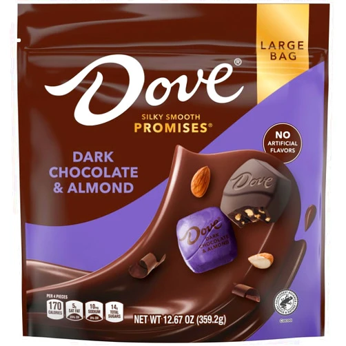 DOVE PROMISES Dark Chocolate Almond Easter Candy, 12.67 oz Bag