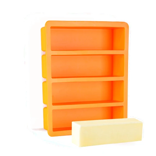 Ohola KITCHEN SUPPLIES Silicone Butter Mold Tray with Lids, OHOLA Non-Stick Butter Maker Fits Standard Butter Size, Great For Butter, Chocolate, Energy bar and Homemade Cake (1Pack, Stylish Orange Color)