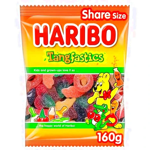Haribo Tangfastics Share size | 160g (5.64 Ounce) | Pack of 12