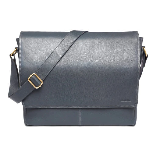 LEABAGS Leather Shoulder Bag for Men and Women | Laptop Bag up to 15