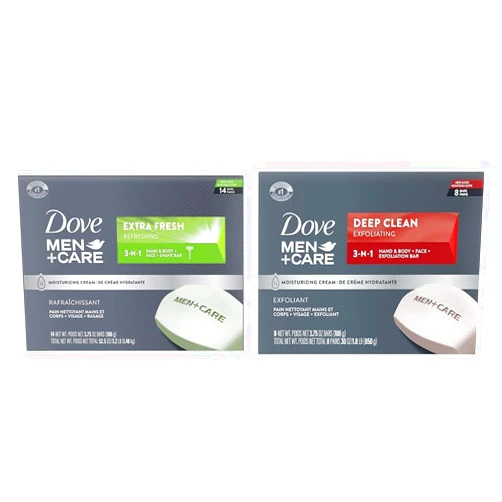 DOVE MEN + CARE Bar 3 in 1 Cleanser for Body, Face, and Shaving to Clean and Hydrate Skin & Body and Face Bar More Moisturizing Than Bar Soap Deep Clean Effectively Washes Away Bacteria