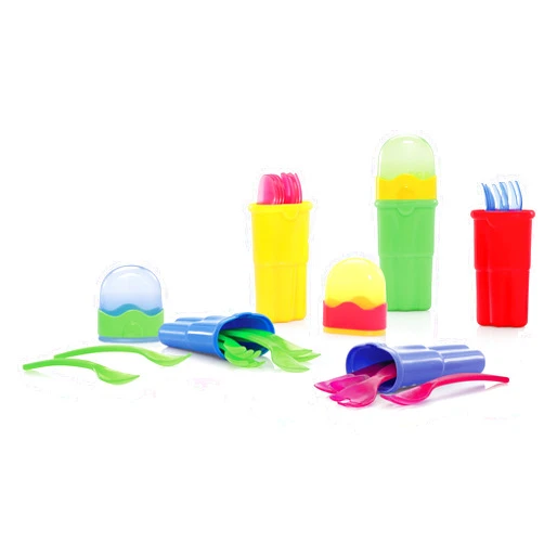 Nuby 9-Piece Fork and Spoon Travel Set, Colors May Vary