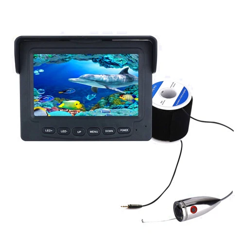 M5RU Portable Fish Finder Kit 15M/30M 1000tvl Underwater Fishing Video Camera Kit 6 PCS White LED Lights with 4.3
