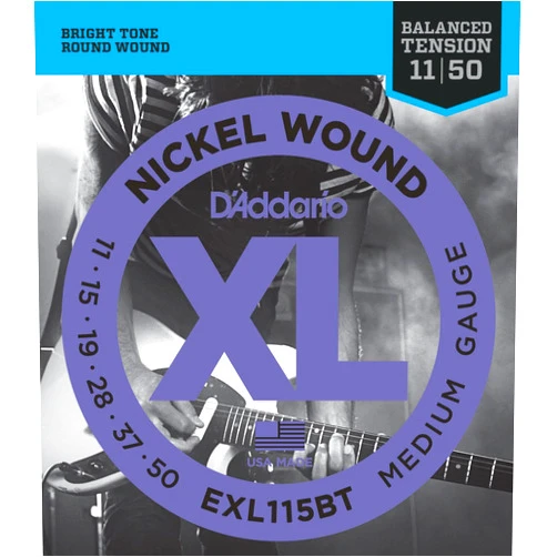 D'Addario EXL115BTx5 (5 sets), XL Balanced Tension, Med, (.011-.050)