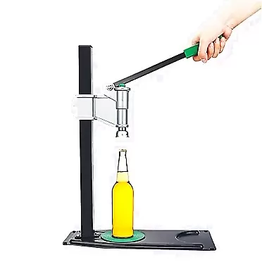 THREMA Beer Bench Capper, Heavy Duty Strong Metal Easy Action Bench Bottle Capper, Adjustable Height and Detachable, Easy to Install, for Capping and Sealing Home Brewing Bottles