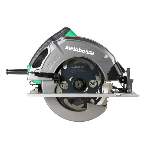 Metabo HPT 7-1/4-Inch Circular Saw Kit | 6,000 Rpm, 15-Amp Motor | Integrated Dust Blower | 24T Premium Framing/Ripping Blade | Single Handed Bevel Adjustment | C7SB3