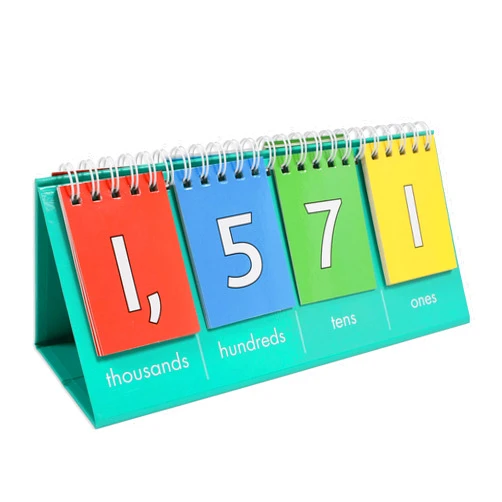 edxeducation Student Place Value Flip Chart - Thousands - Learn to Count by Ones, Tens, Hundreds and Thousands